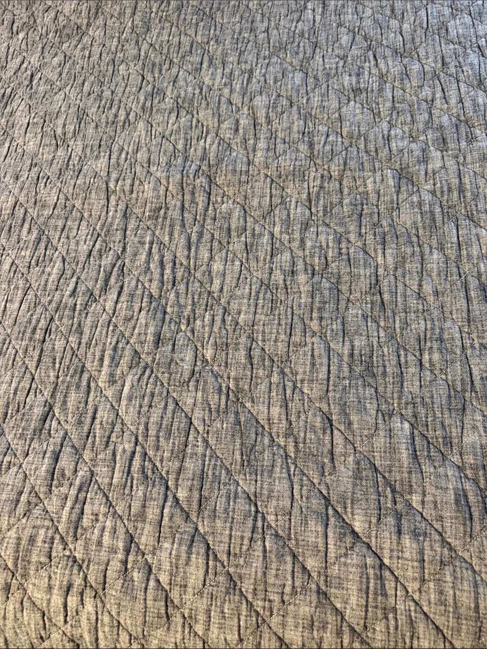 Soft Quilted Gray and Navy Bedspread with Pillow Shams